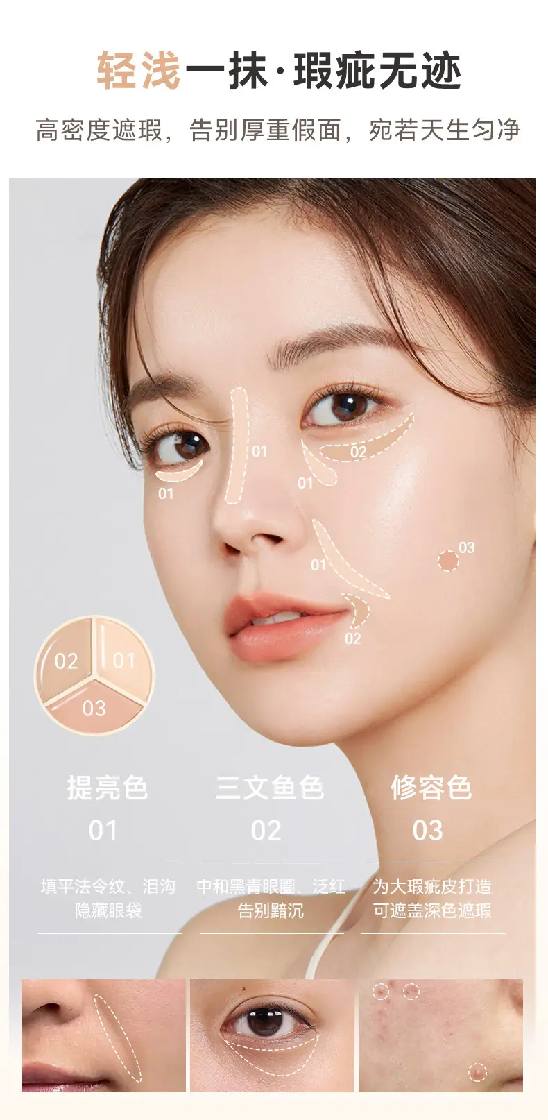Three-Color Concealer for Acne & Dark Circles — feature 8