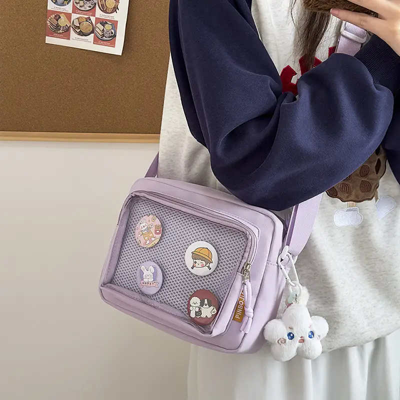 Japanese Girl Ins Transparent Crossbody Bag for Girls
