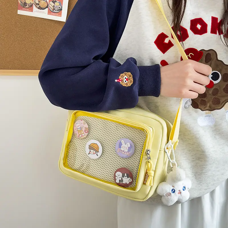 Japanese Girl Ins Transparent Crossbody Bag for Girls
