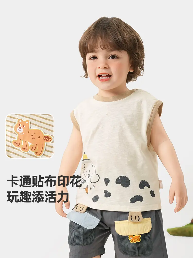 Baby Sleeveless T-Shirt Summer Cotton for Boys - Image 4