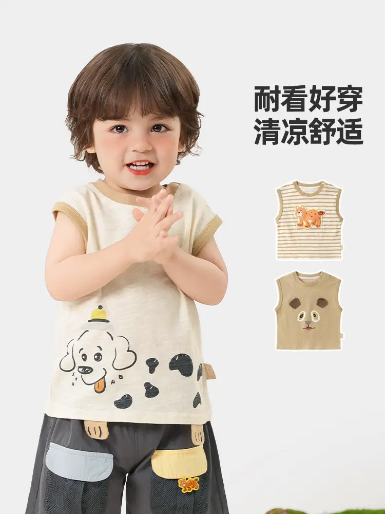 Baby Sleeveless T-Shirt Summer Cotton for Boys - Image 5