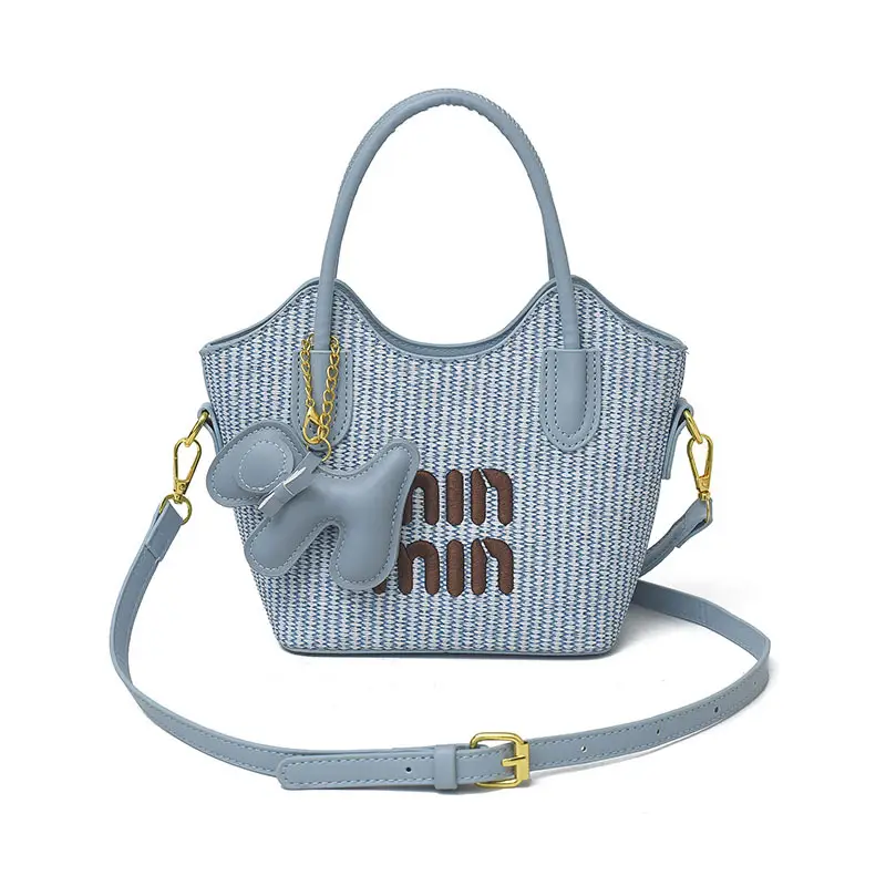 Women Air Mom Beige Canvas Shoulder Bag with Bone Design - Image 4