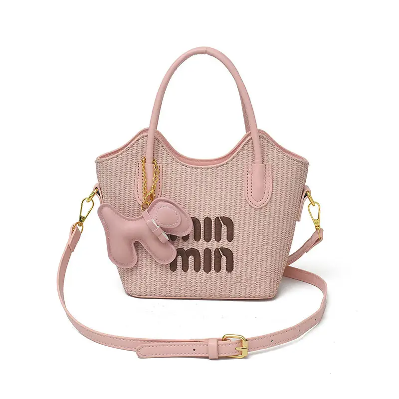 Women Air Mom Beige Canvas Shoulder Bag with Bone Design - Image 3