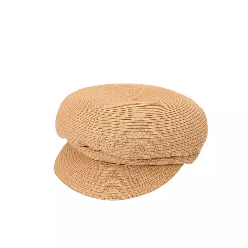 Korean Style Straw Wrinkle Cap Women's Octagonal - Image 10