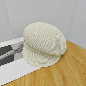 Korean Style Straw Wrinkle Cap Women's Octagonal - Image 2