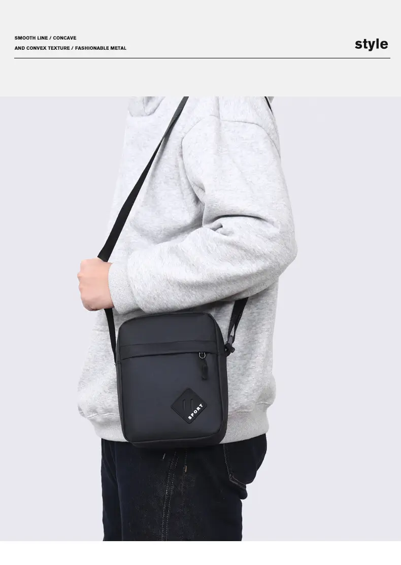 Lightweight Oxford Crossbody Bag for Men — feature 28