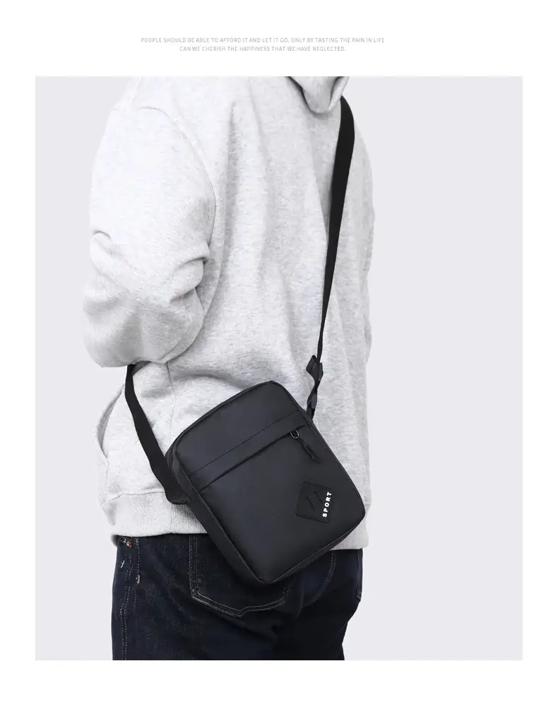 Lightweight Oxford Crossbody Bag for Men — feature 30