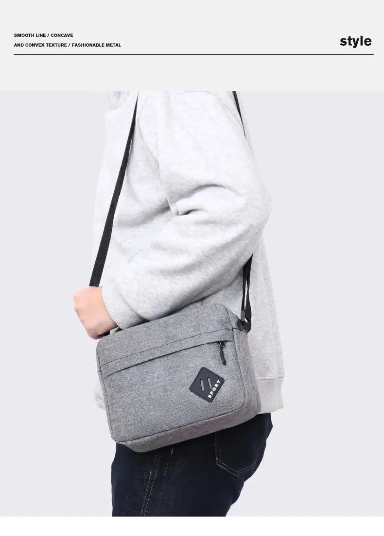 Lightweight Oxford Crossbody Bag for Men — feature 32