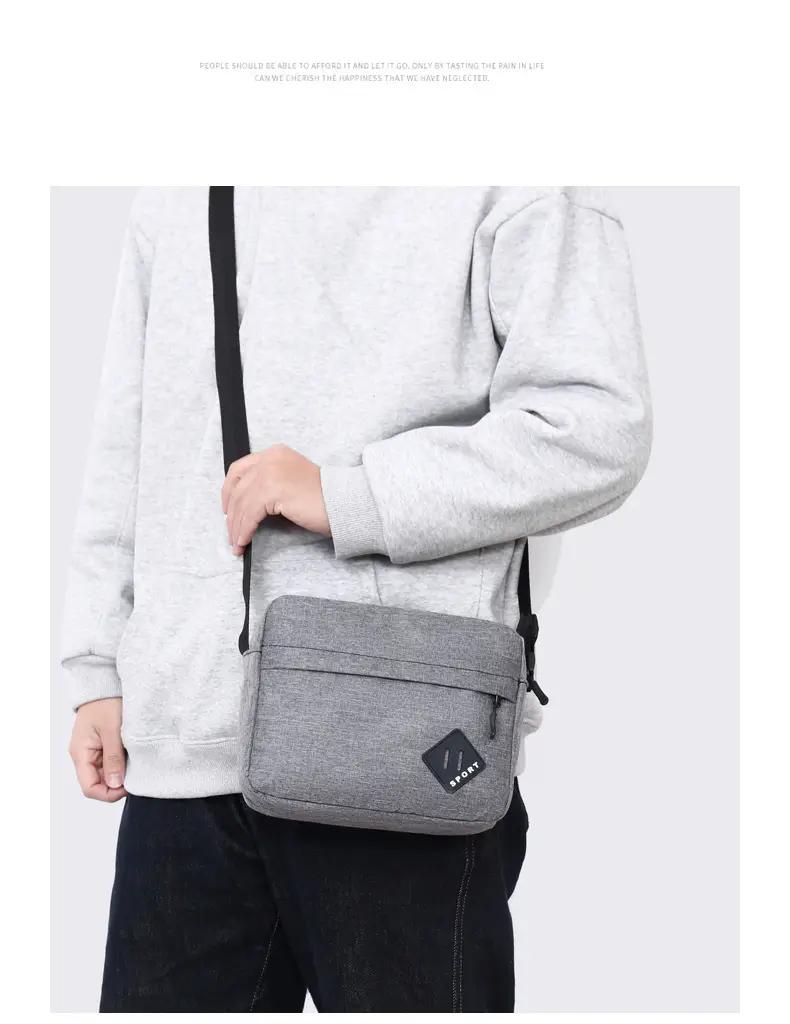 Lightweight Oxford Crossbody Bag for Men — feature 34