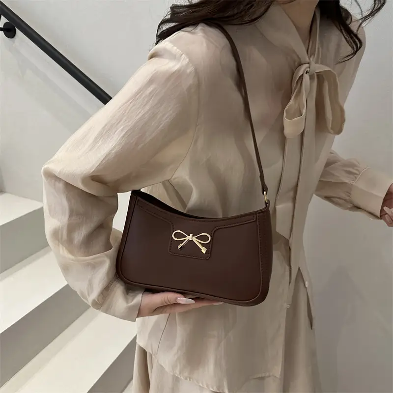 Black Korean Style Bowknot Shoulder Bag for Women - Image 8