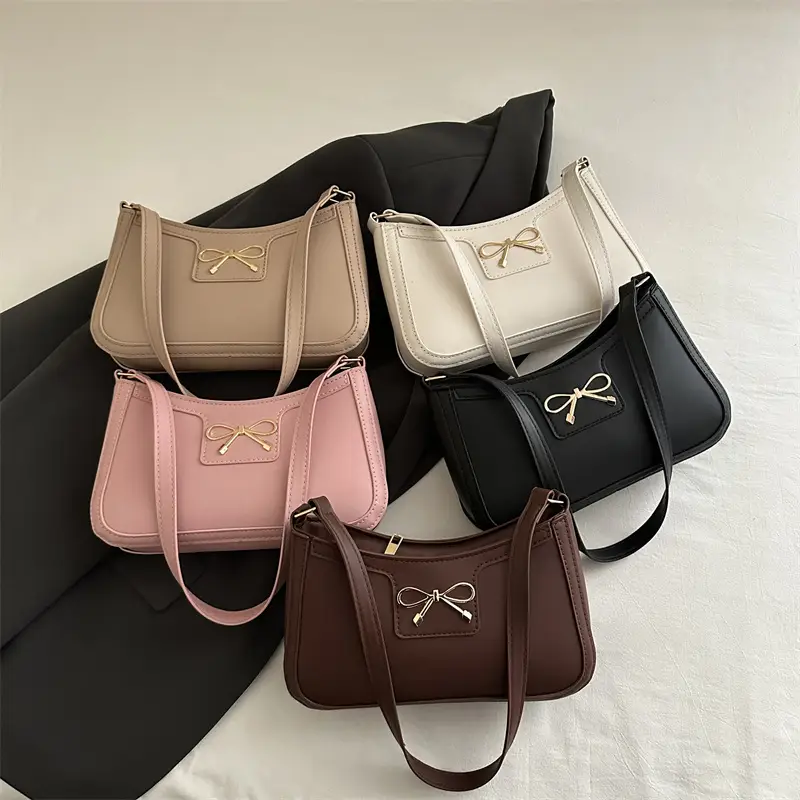 Black Korean Style Bowknot Shoulder Bag for Women - Image 9