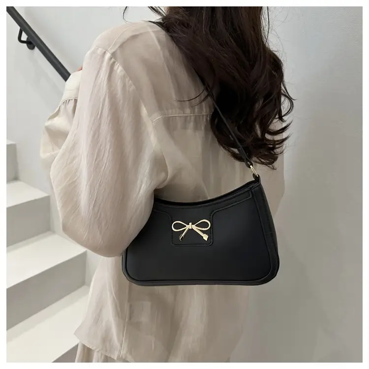 Black Korean Style Bowknot Shoulder Bag for Women — feature 13