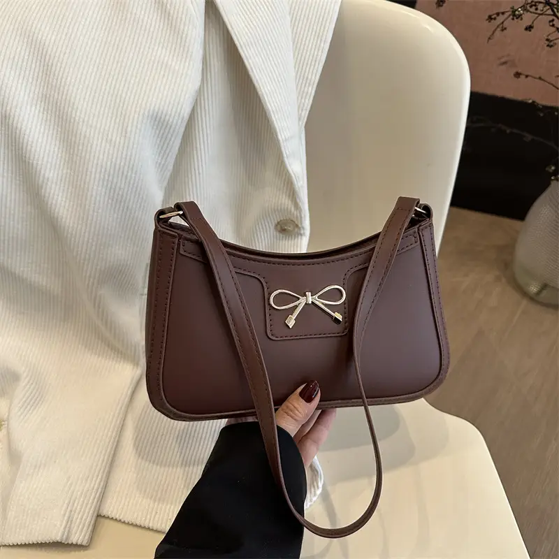 Black Korean Style Bowknot Shoulder Bag for Women - Image 3