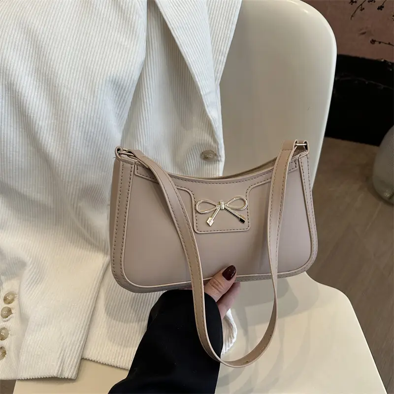 Black Korean Style Bowknot Shoulder Bag for Women - Image 5