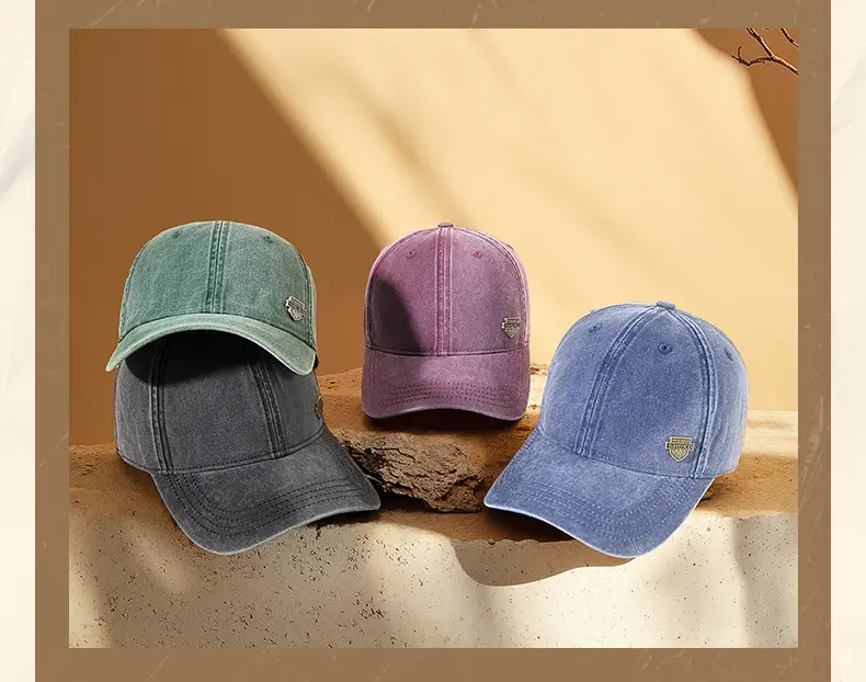 Men Grey Denim Harley Cap with Logo — feature 14