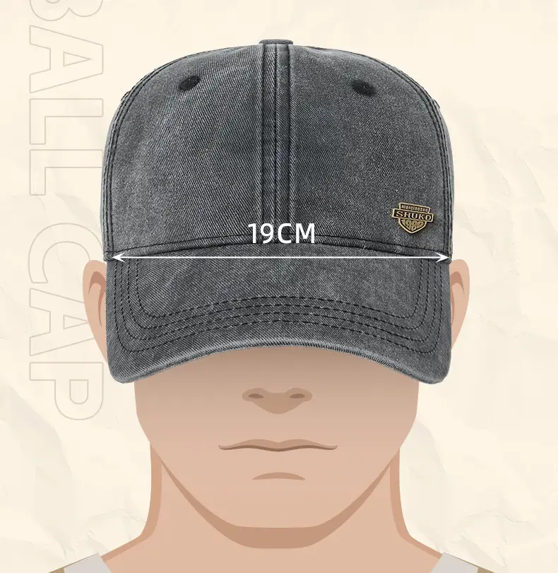 Men Grey Denim Harley Cap with Logo — feature 17