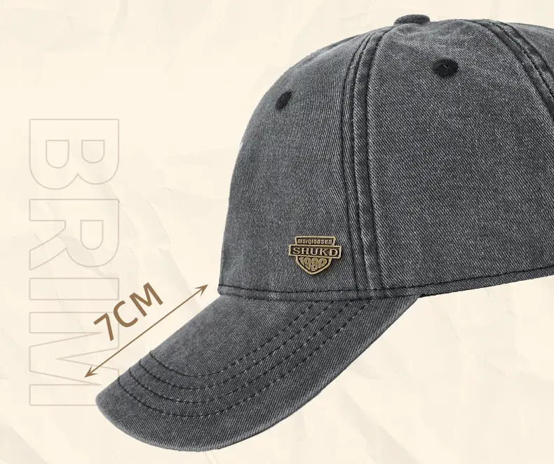Men Grey Denim Harley Cap with Logo — feature 22