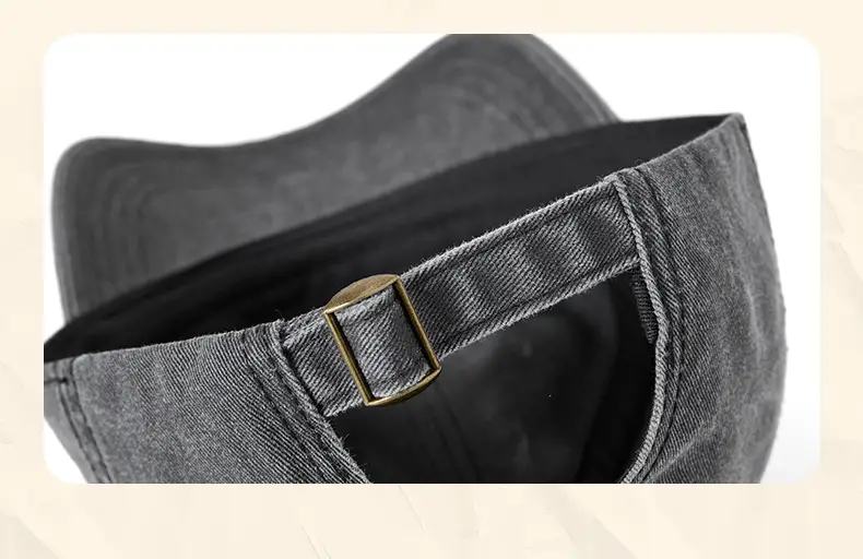 Men Grey Denim Harley Cap with Logo — feature 34