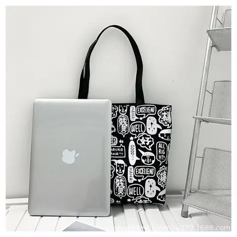 2025 Large Canvas Shoulder Bag Women Japanese Korean Travel Work Instagram Luggage — feature 27