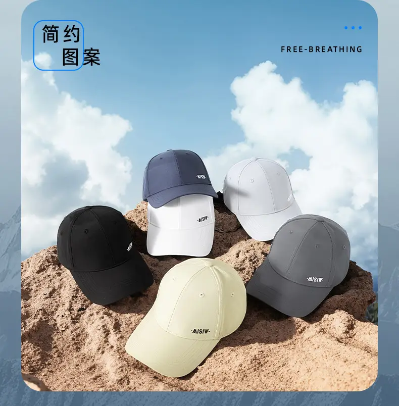 Men's White Water-Repellent Baseball Cap — feature 31