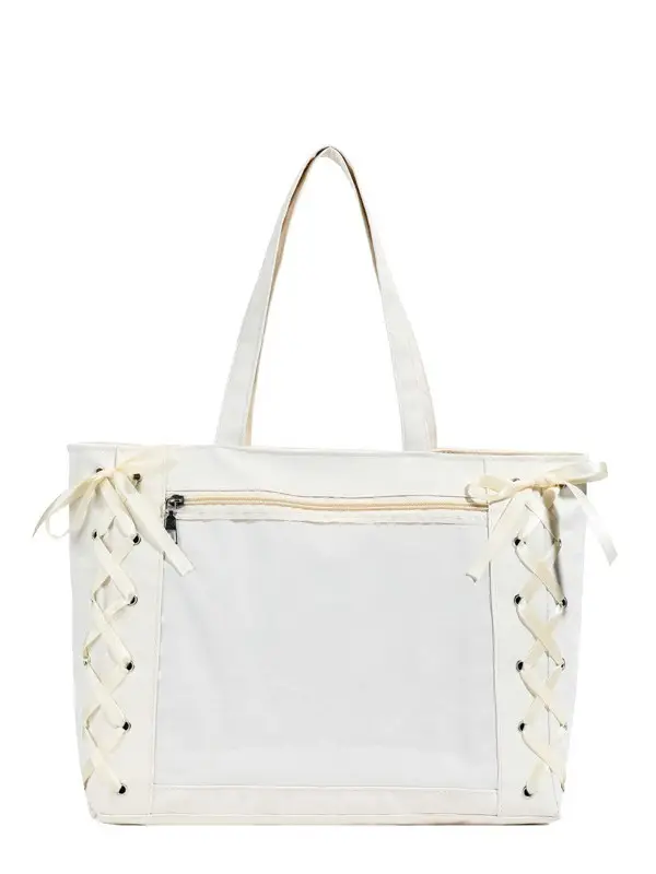 Japanese Pain Bag Ribbon Bow Cute Handbag Large Capacity - Image 9