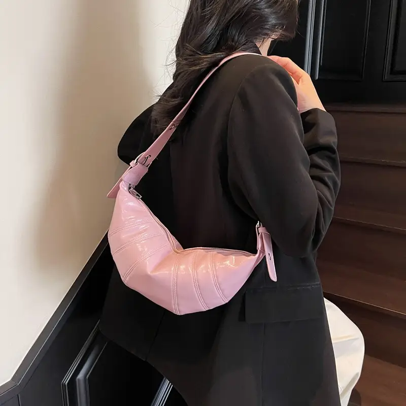 Women's Spliced Cattle Bag Shoulder Crossbody 2025 Spring - Image 8