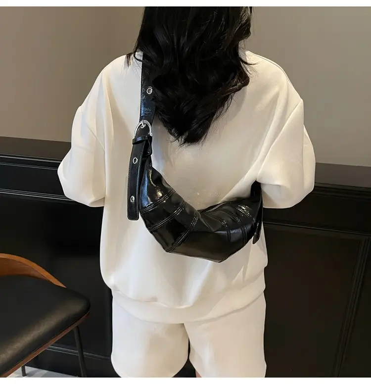 Women's Spliced Cattle Bag Shoulder Crossbody 2025 Spring — feature 10