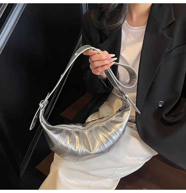 Women's Spliced Cattle Bag Shoulder Crossbody 2025 Spring — feature 12