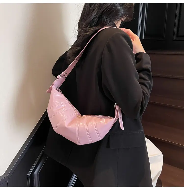 Women's Spliced Cattle Bag Shoulder Crossbody 2025 Spring — feature 15
