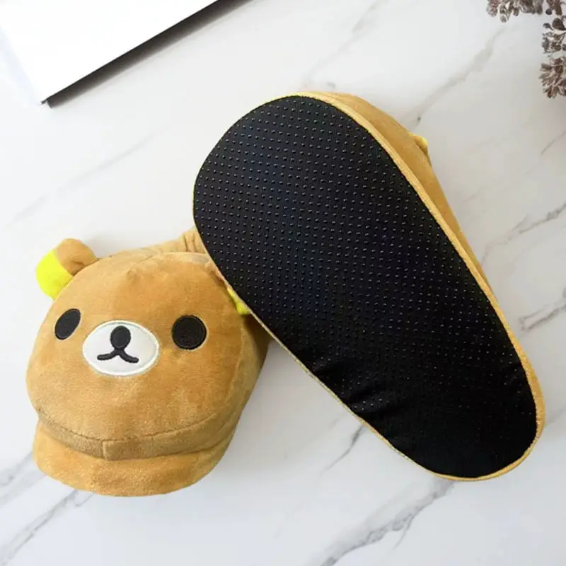 Cross-Border Hot-Selling Bear Plush Slippers, Cartoon Cute Lazy Bear, Fully Enclosed Heel, Home Indoor Couple's Warm Cotton Slippers for Women — feature 12