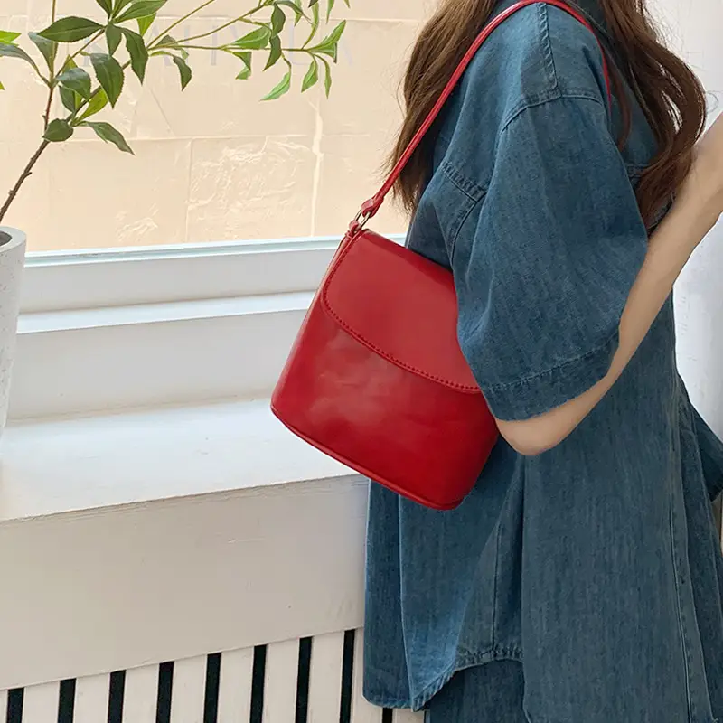Red Korean-style Shoulder Bag for Women - Image 4