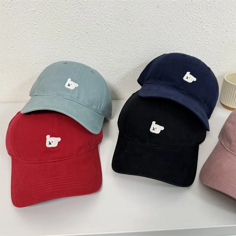 Sweet Cute Puppy Embroidered Denim Cap Women's Korean Style - Image 10