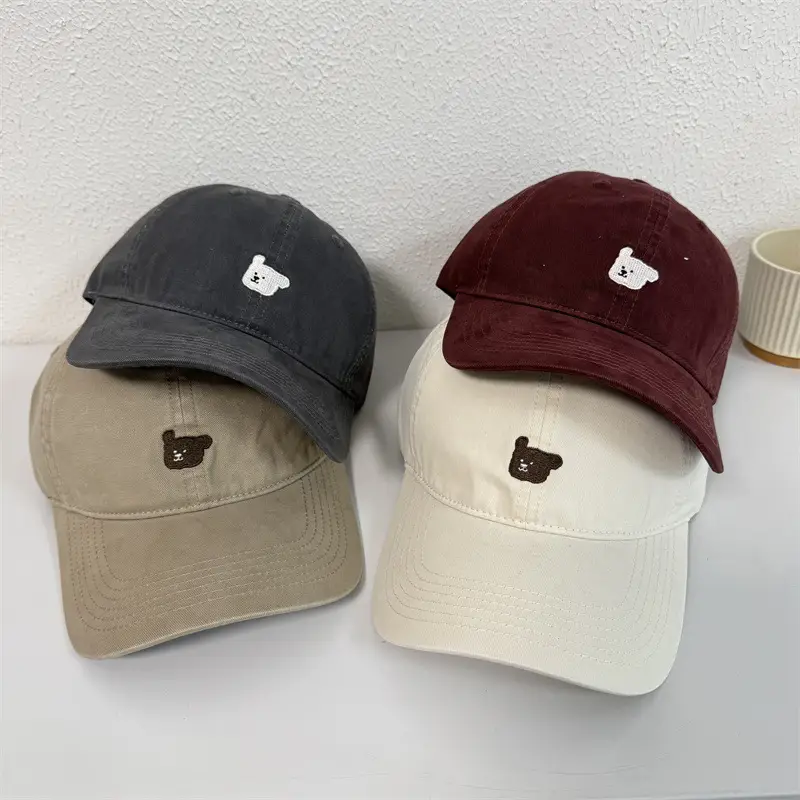 Sweet Cute Puppy Embroidered Denim Cap Women's Korean Style - Image 11