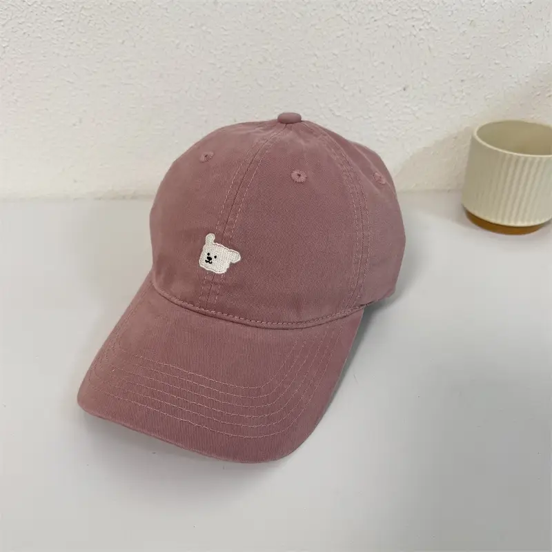 Sweet Cute Puppy Embroidered Denim Cap Women's Korean Style - Image 3