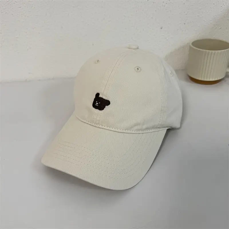 Sweet Cute Puppy Embroidered Denim Cap Women's Korean Style - Image 6