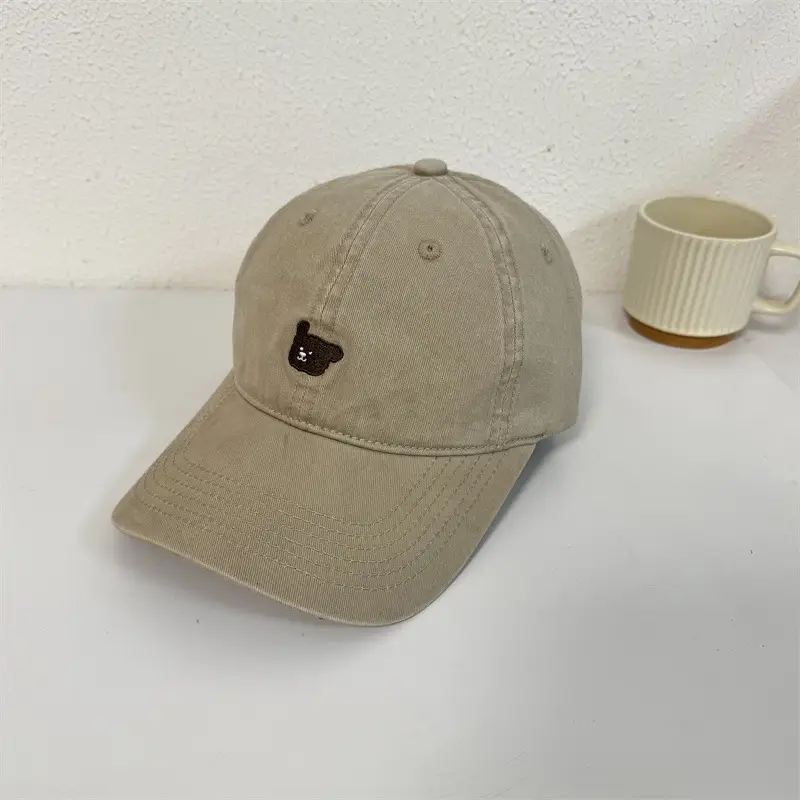 Sweet Cute Puppy Embroidered Denim Cap Women's Korean Style - Image 8