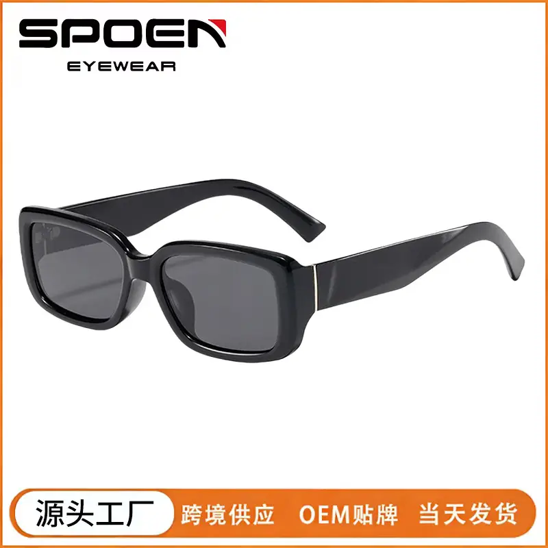 2025 Retro Polarized UV400 Sunglasses for Men Women Black