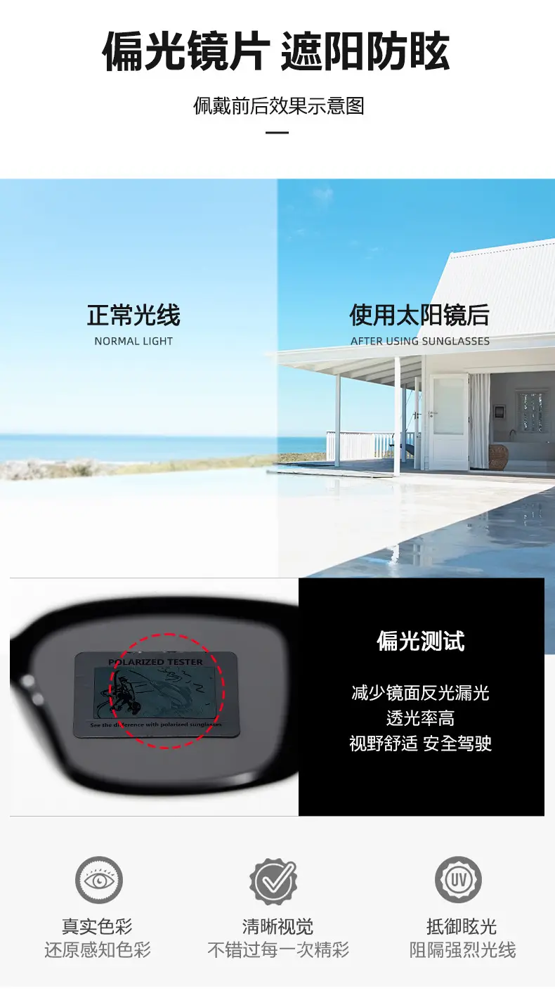 2025 Retro Polarized UV400 Sunglasses for Men Women Black — feature 7