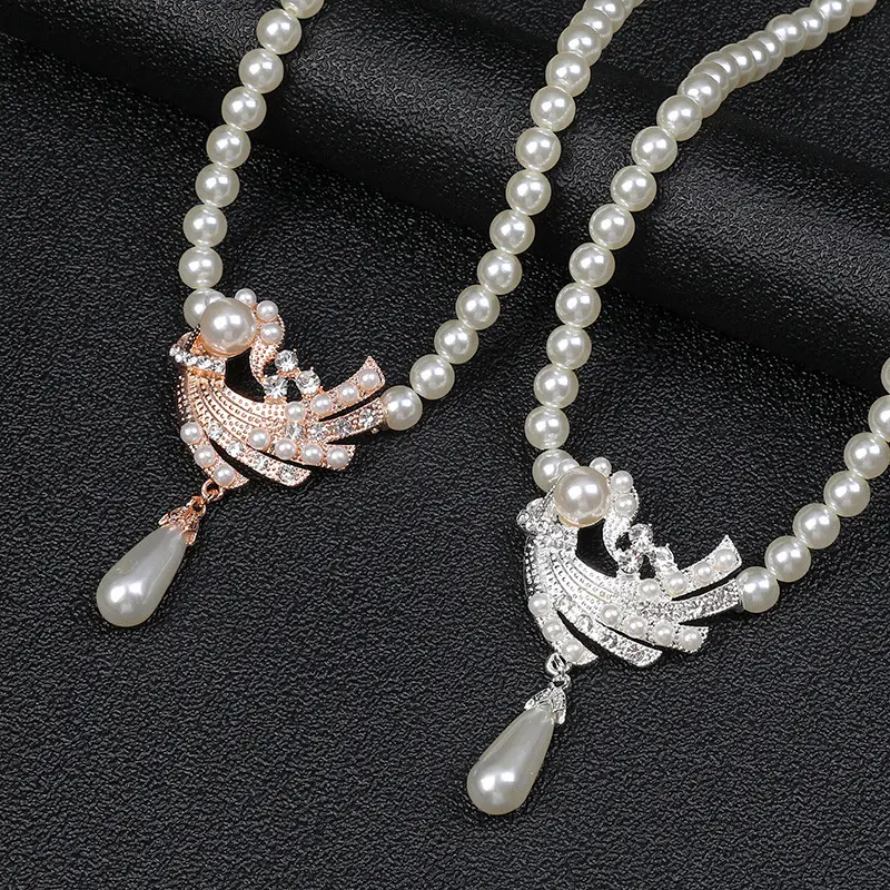 European American Cross-border Pearl Necklace Earrings Set - Image 3