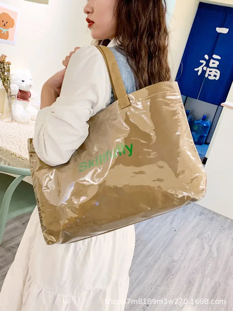 Waterproof Canvas Shoulder Bag Large Student Commuter — feature 2