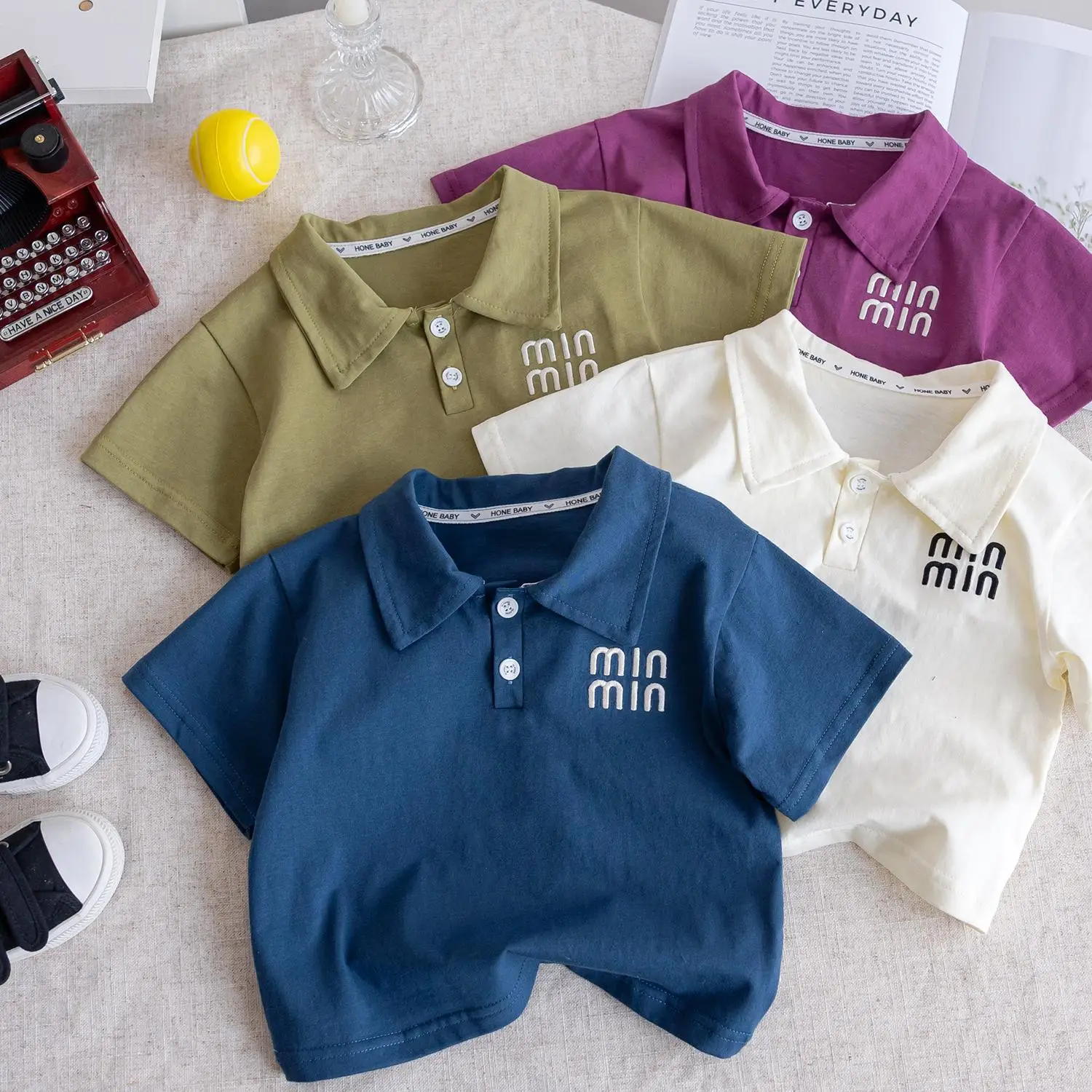Men's Olive Min Logo Polo Shirt 2025 Summer - Image 6