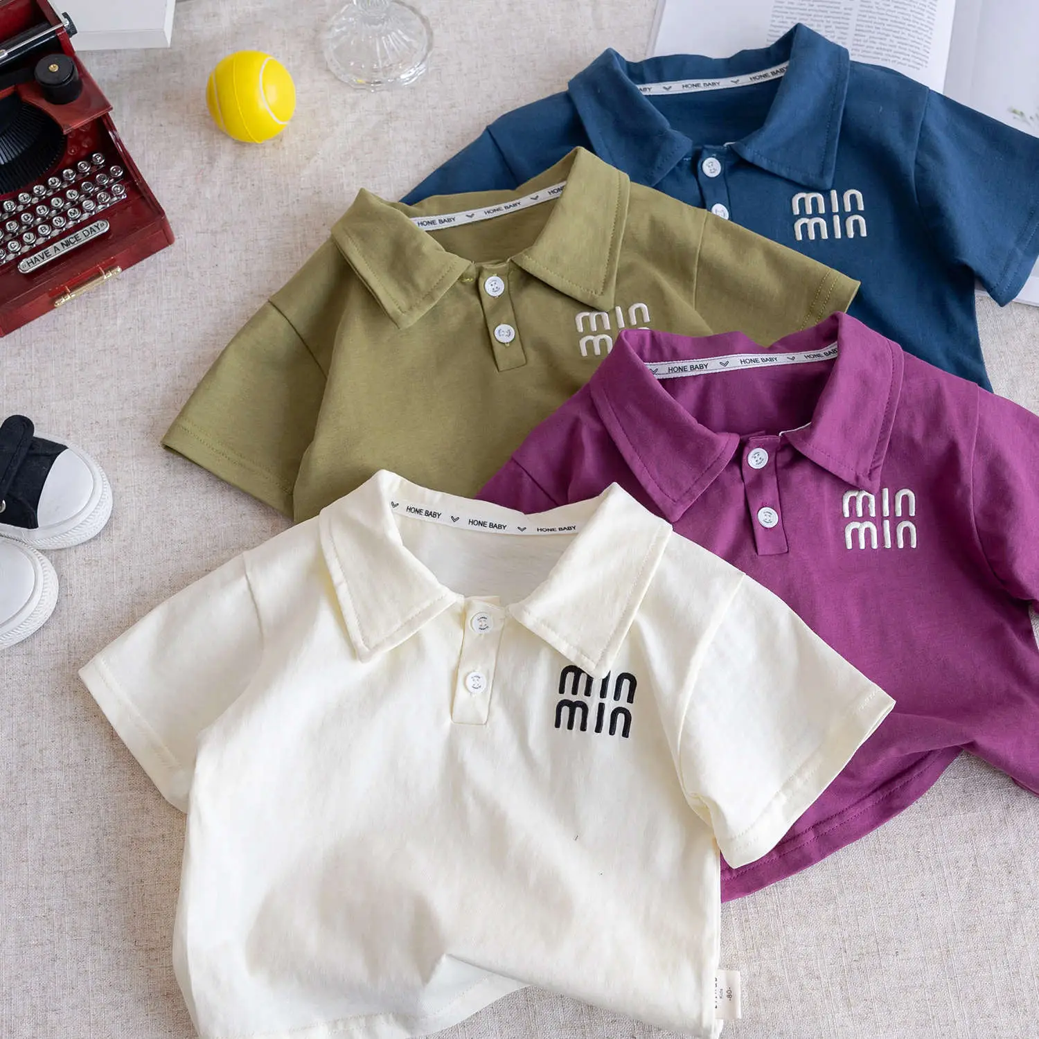 Men's Olive Min Logo Polo Shirt 2025 Summer — feature 1
