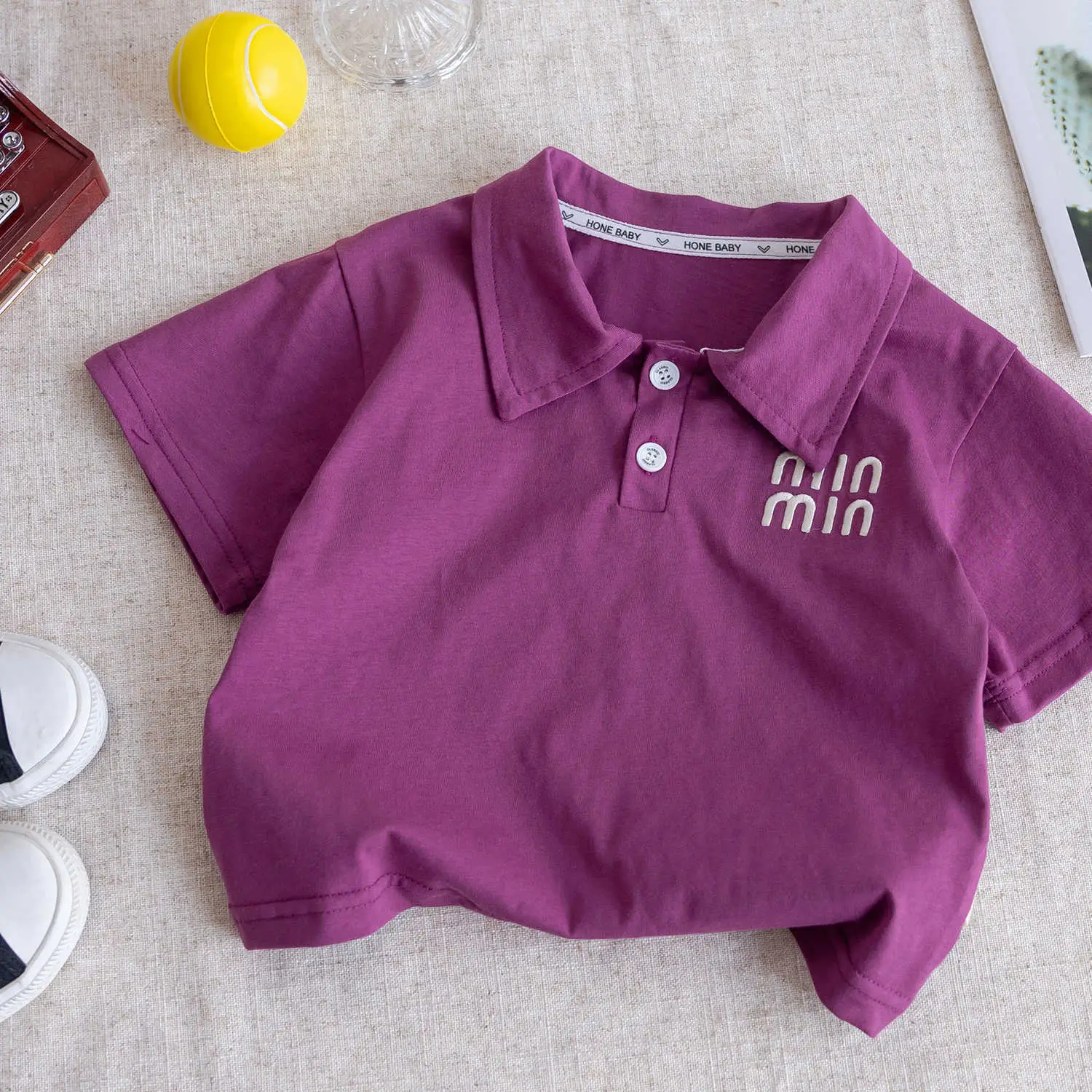 Men's Olive Min Logo Polo Shirt 2025 Summer - Image 3