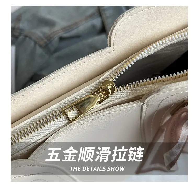 Cross-Border Women's Large Capacity Tote Bag Beige Leather — feature 6