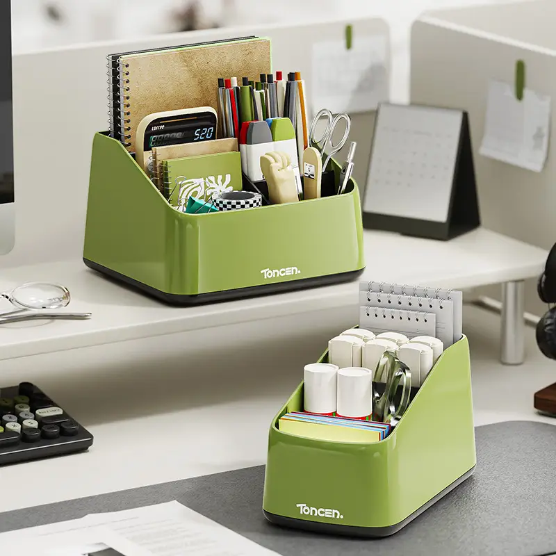 Green Multi-Functional Desk Storage Rack with Pen Holder