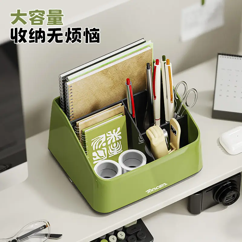 Green Multi-Functional Desk Storage Rack with Pen Holder