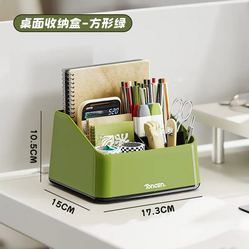 Green Multi-Functional Desk Storage Rack with Pen Holder