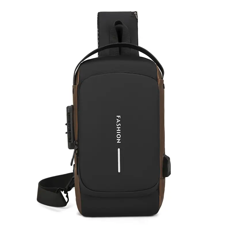 Fashionable Men's Anti-Theft Crossbody Bag Large Capacity