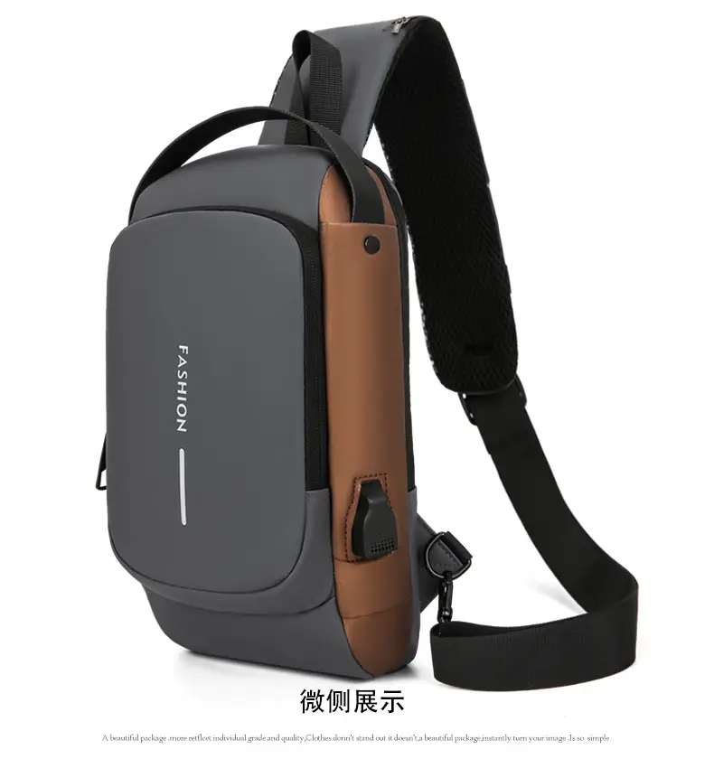 Fashionable Men's Anti-Theft Crossbody Bag Large Capacity — feature 15