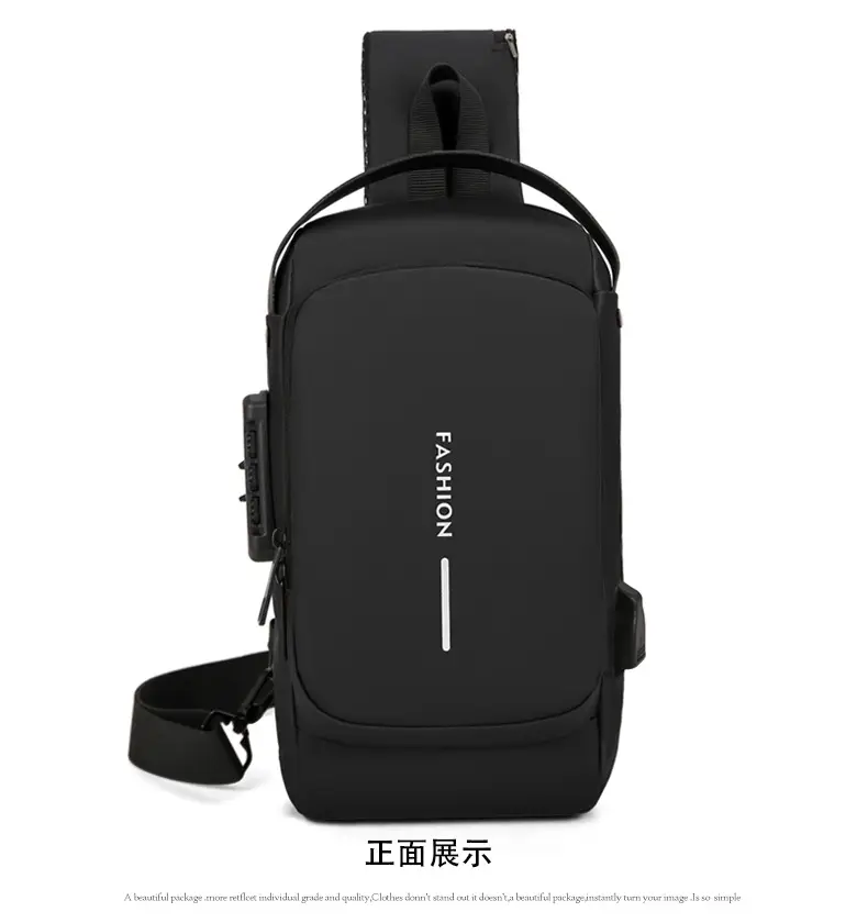 Fashionable Men's Anti-Theft Crossbody Bag Large Capacity — feature 21